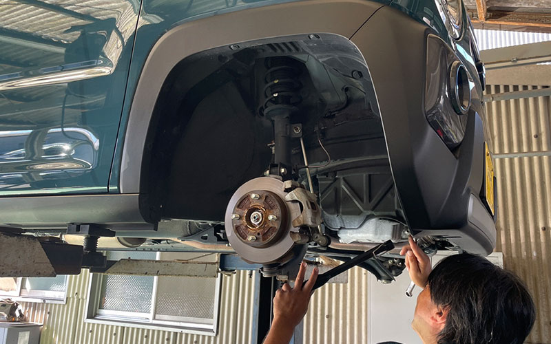 スプリングショックブッシュブレーキ周りの点検