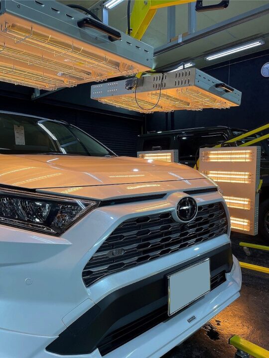 RAV４　近赤外線ヒーター　コーティング剤硬化