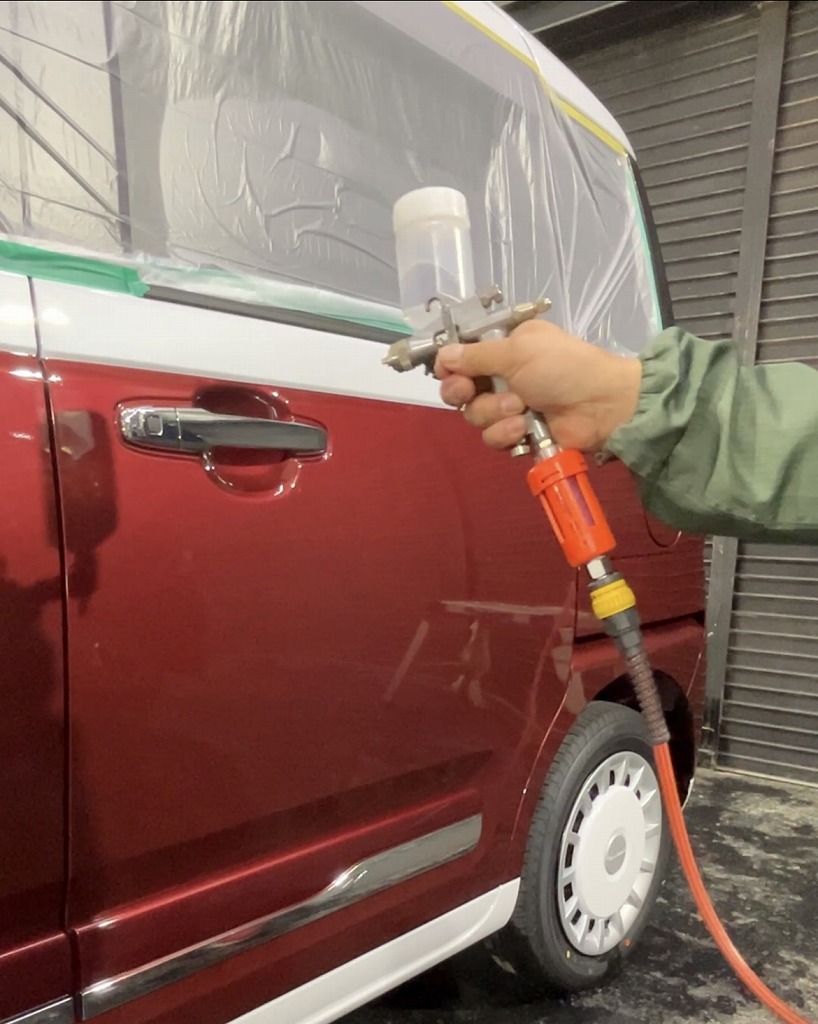 DAIHATSUムーブキャンバスGguardガラスコーティング１層・２層コーティング吹き付け施工スプレー施工