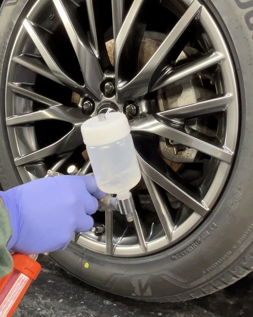 レクサスRX300ホイールセラミックコーティング吹き付け施工