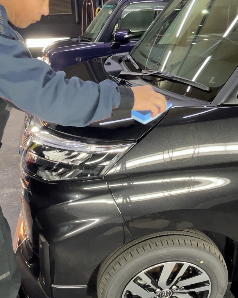 TOYOTAルーミーセラミックコーティングSystemXPRO手塗り施工