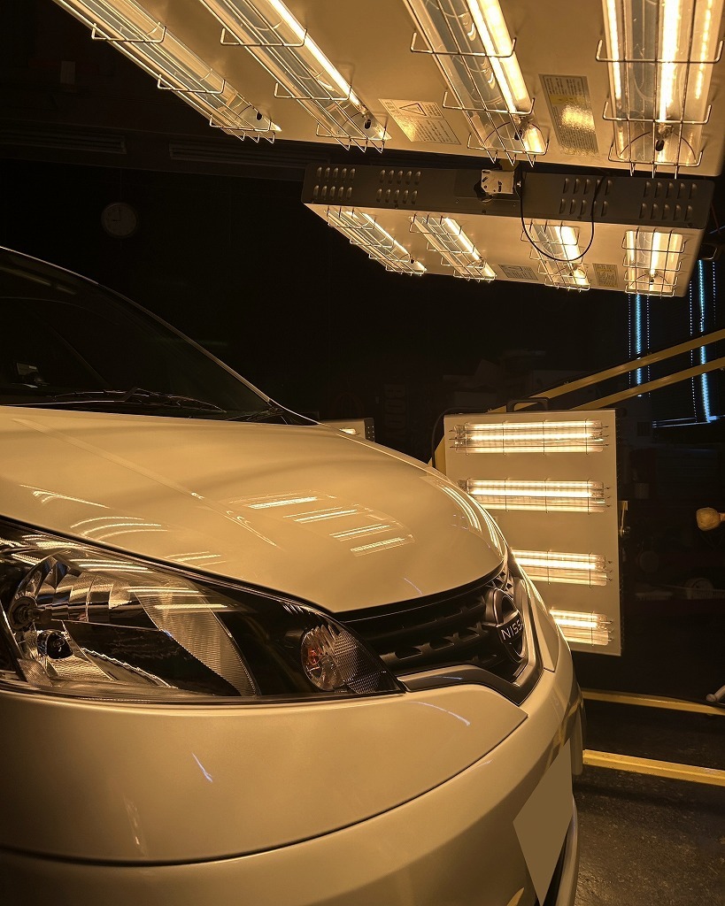 NISSAN　NV200　Ｇguardガラスコーティング近赤外ヒーター乾燥コーティング剤硬化