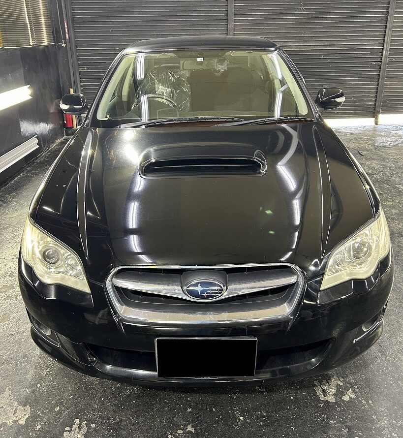 SUBARUレガシーB4Ｇguardガラスコーティング３層（親水）磨き（ハードフィニッシ）ュ）フロントバンパー修理