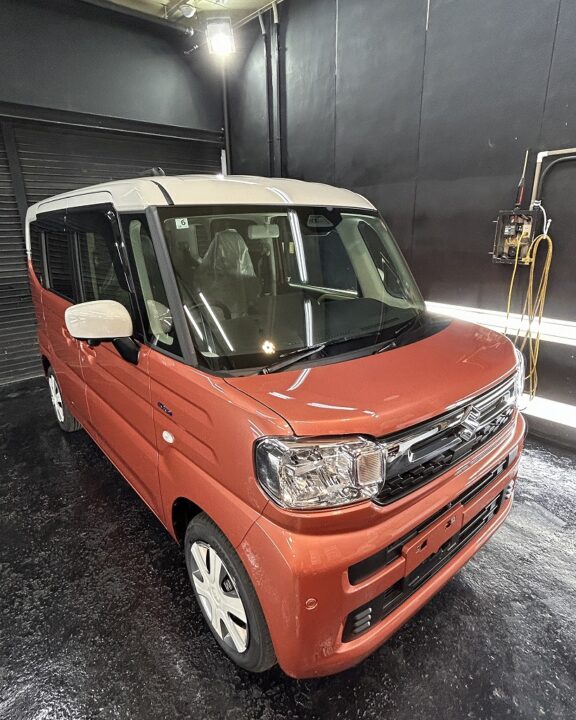 SUZUKIスペーシアGguardガラスコーティング3層(親水)近赤外線ヒーター乾燥