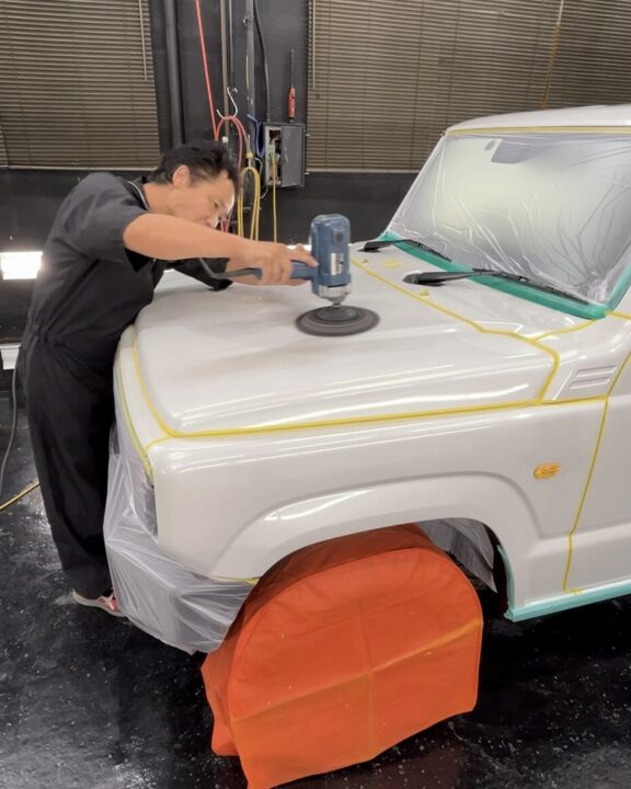 SUZUKI ジムニーGguardガラスコーティング3層(親水)施工前磨き艶出し