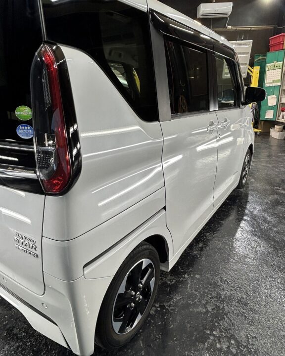 NISSANルークス　セラミックコーティングSystemX　DiamondSS　　 フロントガラス撥水コーティング施工 ホイールコーティング施工