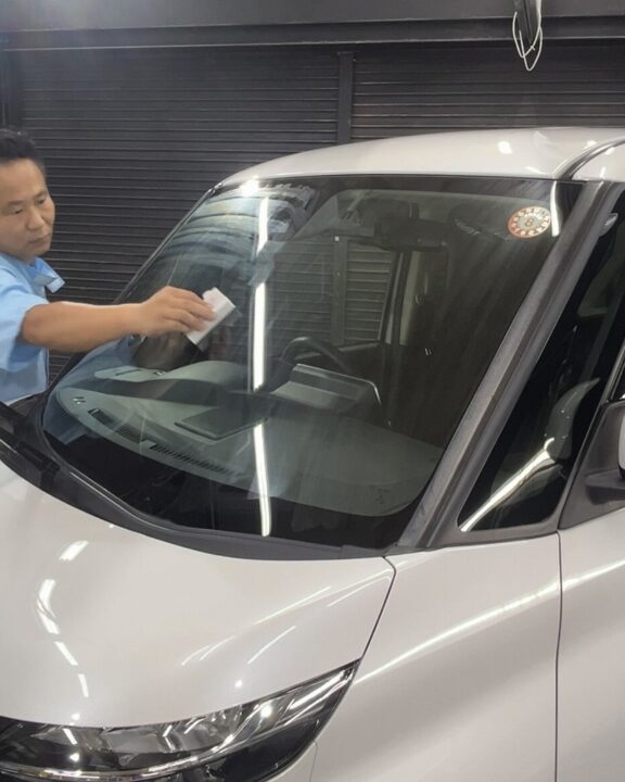 NISSANルークス　SystemX　フロントガラス撥水コーティング施工