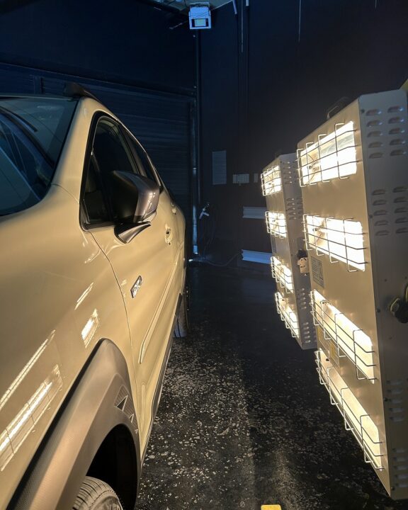 SUBARU クロストレック セラミックコーティングSystemX MAX+ホイールコーティング+サンルーフコーティング施工後近赤外線ヒーター乾燥硬化