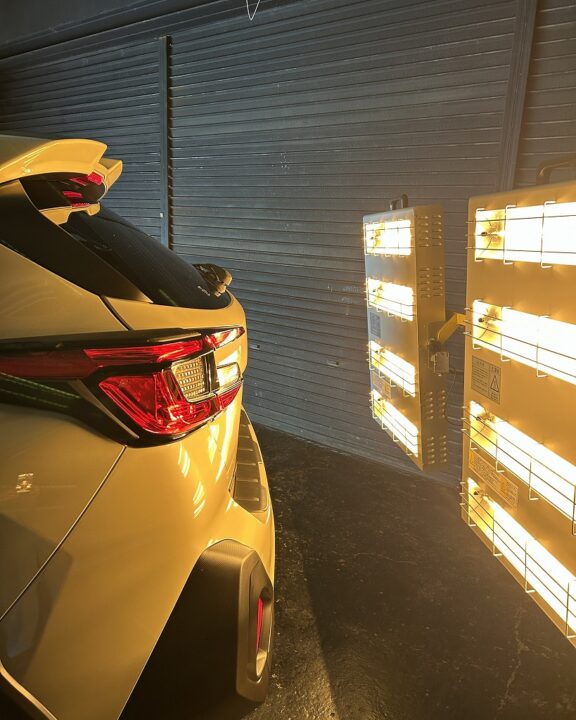 SUBARU クロストレック セラミックコーティングSystemX MAX+ホイールコーティング+サンルーフコーティング施工後近赤外線ヒーター乾燥硬化