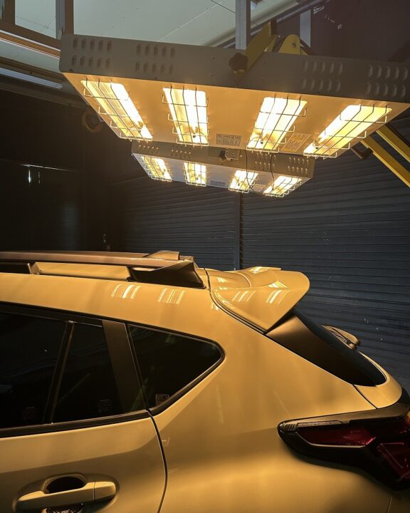 SUBARU クロストレック セラミックコーティングSystemX MAX+ホイールコーティング+サンルーフコーティング施工後近赤外線ヒーター乾燥硬化