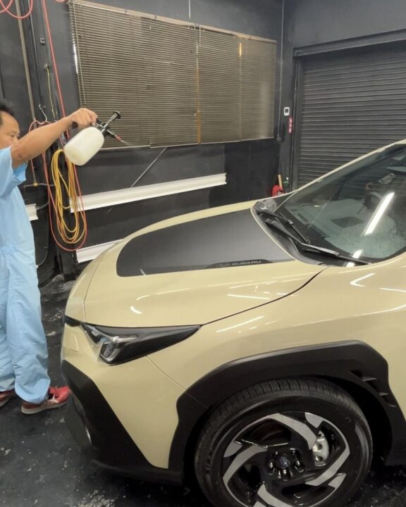 SUBARU クロストレック セラミックコーティングSystemX MAX+ホイールコーティング+サンルーフコーティング施工前鉄粉除去
