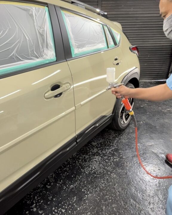 SUBARU クロストレック セラミックコーティングSystemX MAX+ホイールコーティング+サンルーフコーティング施工前専用プライマー塗布