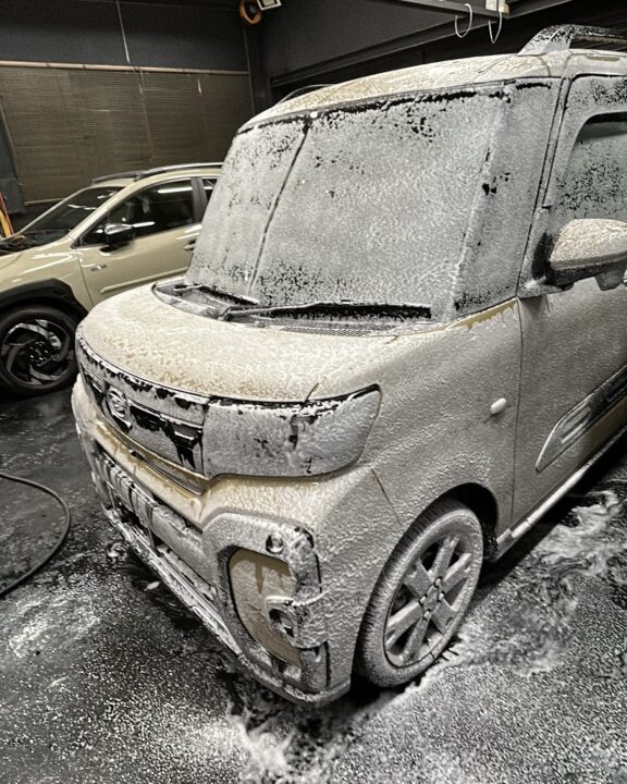 DAIHATSU　タントファンクロス　セラミックコーティングSystemXPRO施工前洗車