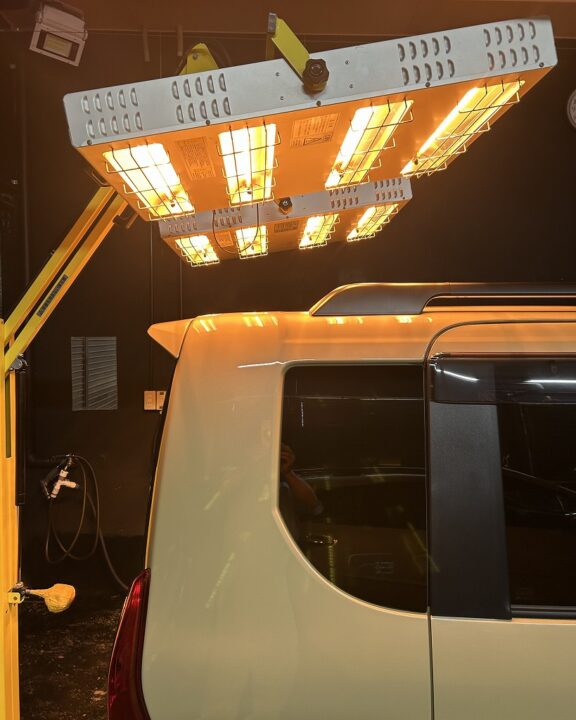 DAIHATSU タントファンクロス セラミックコーティングSystemXPRO施工後近赤外線ヒーター乾燥硬化