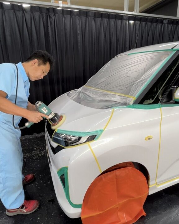 DAIHATSUムーブ　セラミックコーティングSystemXMAXG⁺とホイールコーティング施工前磨き・艶出し