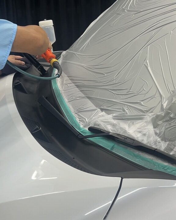 DAIHATSUムーブ　セラミックコーティングSystemXMAXG⁺素地部コーティング吹き付け施工