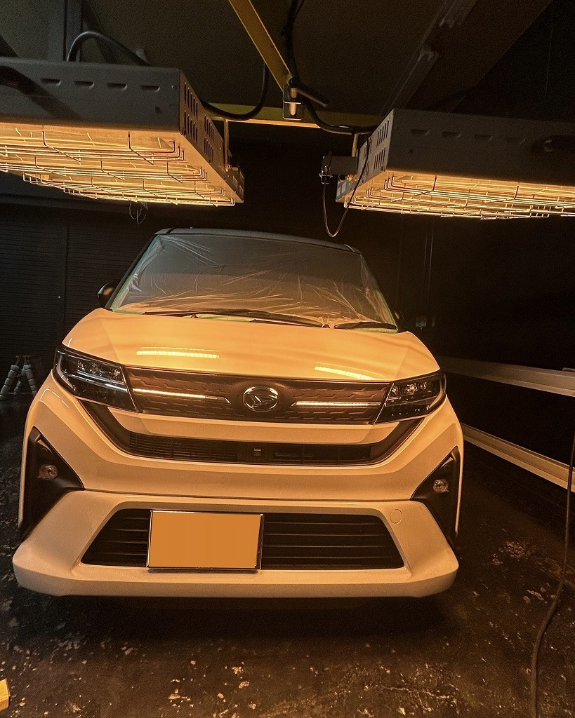DAIHATSUムーブ　セラミックコーティングSystemXMAXG⁺とホイールコーティング施工後近赤外線ヒーター乾燥硬化