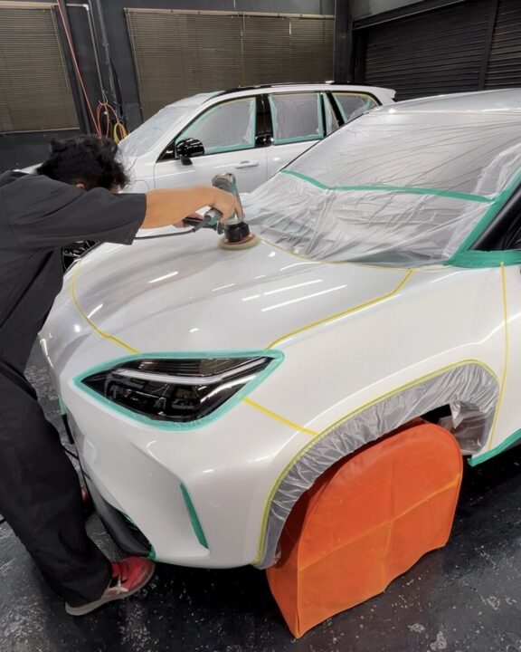 TOYOTA　ヤリスクロスセラミックコーティングSystemXPRO施工前磨き艶出し