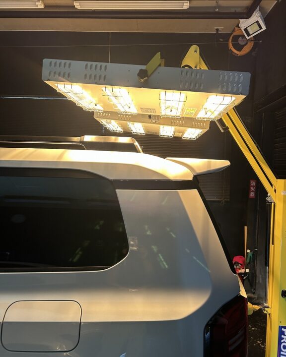 ランドクルーザー250セラミックコーティングSystemX MAXとホイールコーティングSystemX施工後近赤外線ヒーター乾燥硬化