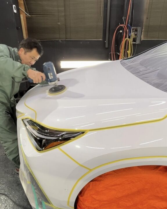 レクサスRX300 Gguardガラスコーティング3層(親水)+ホイールコーティング施工前磨き艶出し