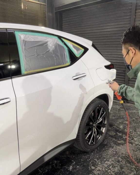 レクサスRX300 Gguardガラスコーティング3層(親水)+ホイールコーティング