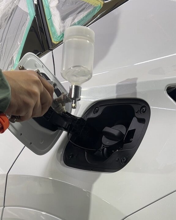 レクサスRX300 Gguardガラスコーティング素地部吹き付けコーティング