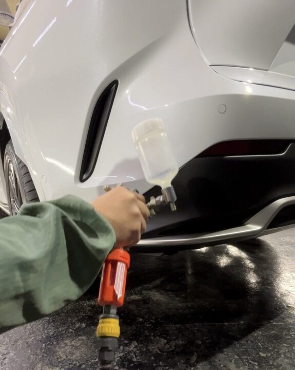 レクサスRX300 Gguardガラスコーティング素地部吹き付けコーティング