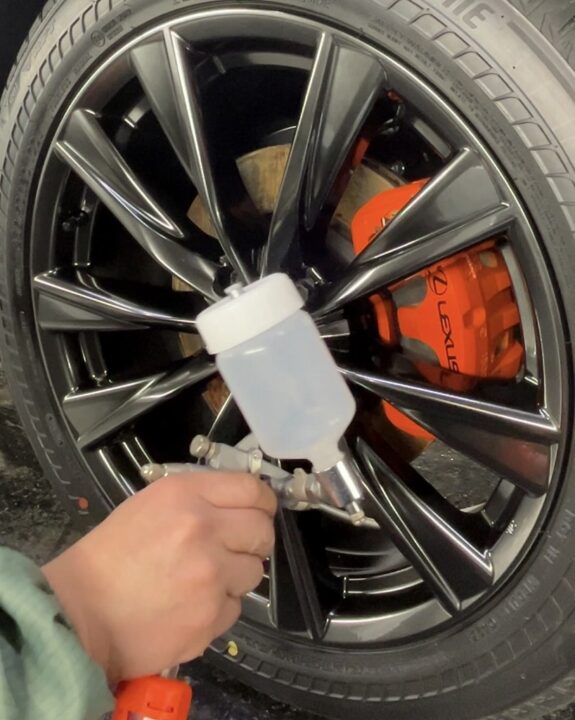 レクサスRX300 Gguardガラスコーティングホイールコーティング吹き付け施工