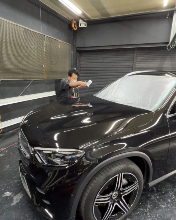 メルセデスベンツ GLB200d Gguardガラスコーティング吹き付けコーティング施工