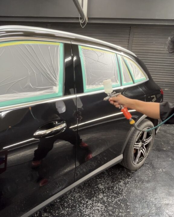 メルセデスベンツ GLB200d Gguardガラスコーティング吹き付けコーティング施工