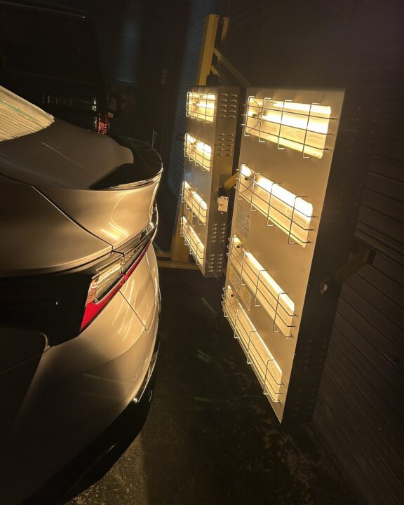 レクサスIS500セラミックコーティングSystemX PRO +ホイールコーティング施工後近赤外線ヒーター乾燥・硬化