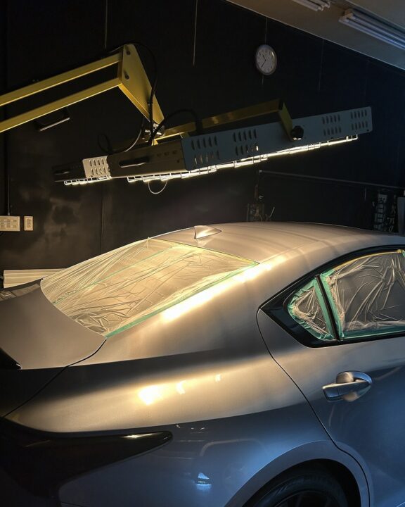 レクサスIS500セラミックコーティングSystemX PRO +ホイールコーティング施工後近赤外線ヒーター乾燥・硬化