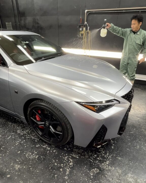 レクサスIS500セラミックコーティングSystemX PRO +ホイールコーティング施工前洗車・鉄粉除去