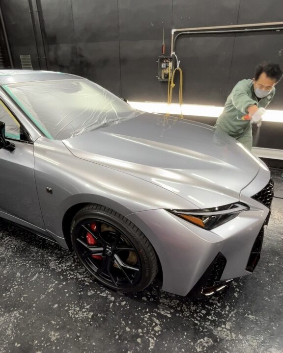 レクサスIS500セラミックコーティングSystemX PRO +ホイールコーティング・専用プライマー吹き付け施工