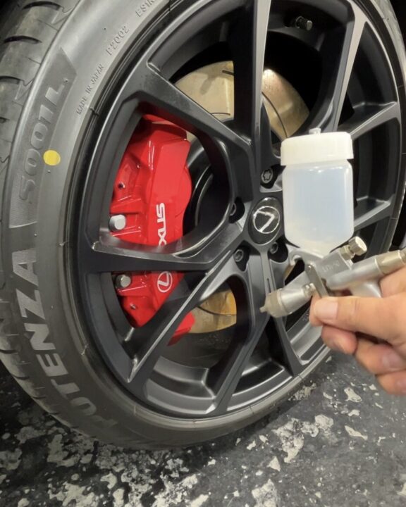 レクサスIS500セラミックコーティングSystemX ホイールコーティング吹き付け施工