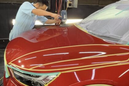 ボルボ XC40 Gguardガラスコーティング3層(親水)施工前磨きハードフィニッシュ