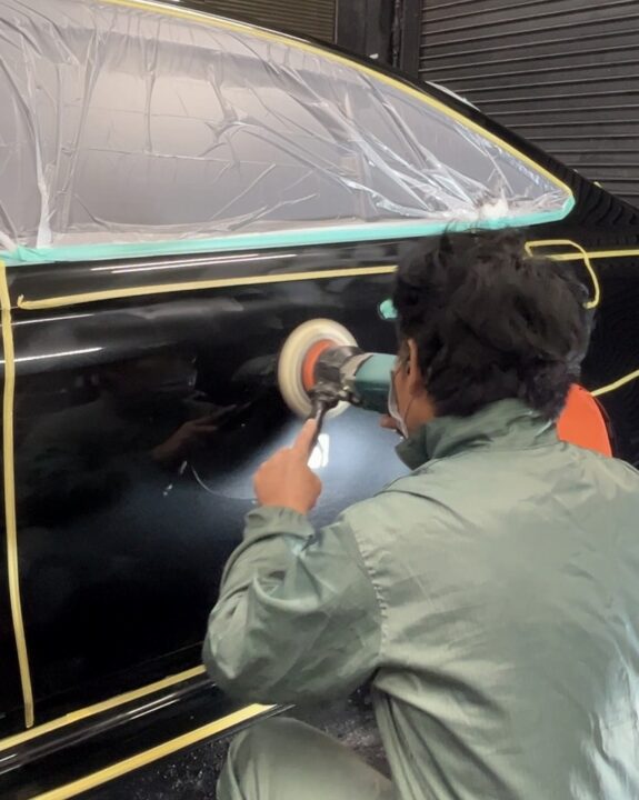 TOYOTAクラウンGguardガラスコーティング3層(親水)施工前全磨き(ハードフィニッシュ)