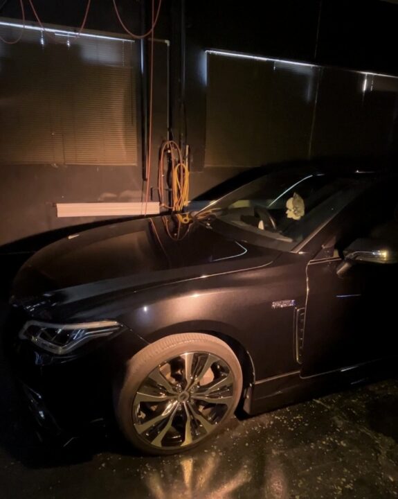 TOYOTAクラウンGguardガラスコーティング3層(親水)施工前全磨き(ハードフィニッシュ)後オーロラ確認