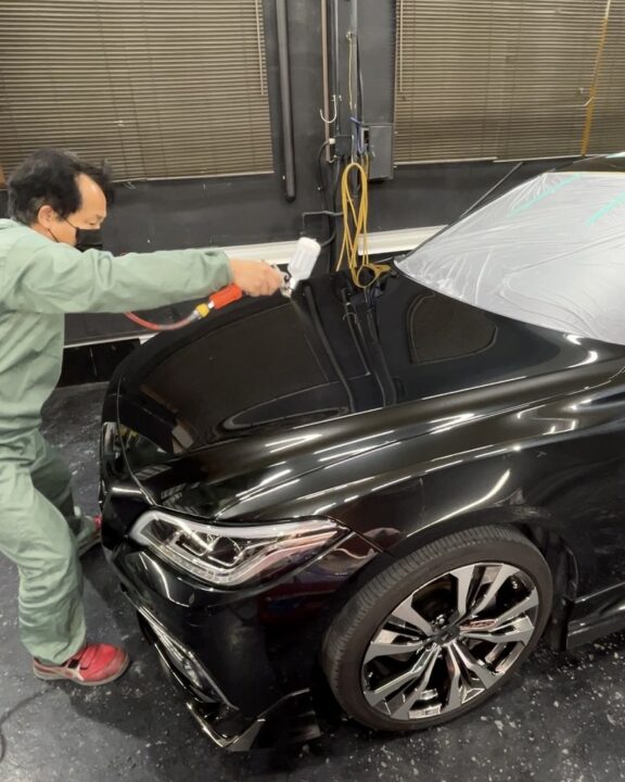 TOYOTAクラウンGguardガラスコーティング吹き付けコーティング施工