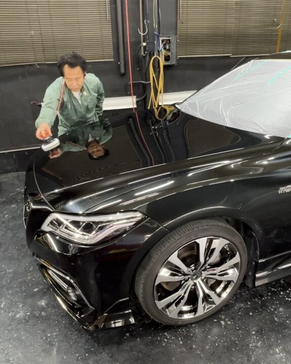 TOYOTAクラウンGguardガラスコーティング3層(親水)ダブルアクションで施工
