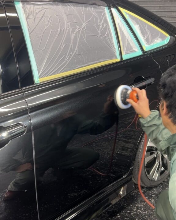 TOYOTAクラウンGguardガラスコーティング3層(親水)ダブルアクションで施工