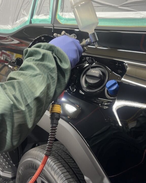 TOYOTAランドクルーザＧguardガラスコーティング給油口吹き付けコーティング施工