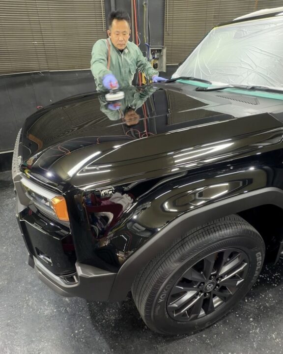 TOYOTAランドクルーザＧguardガラスコーティングトップコート（親水）ダブルアクション施工コーティング