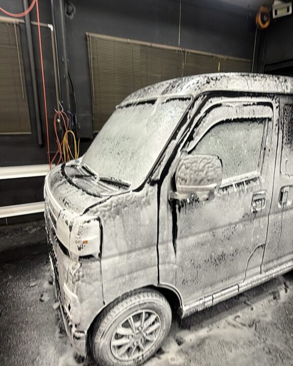 DAIHATSU　アトレーGguardガラスコーティング　ダイヤコーティング　５層コーティング　親水コーティング施工前下地処理