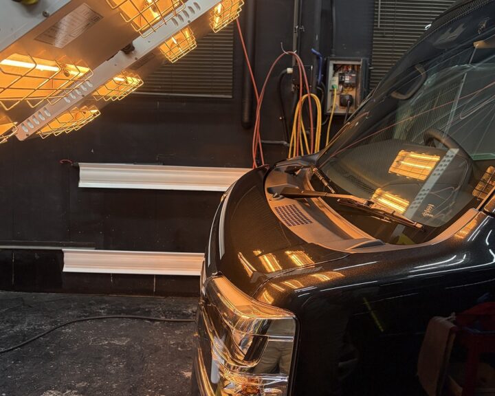 DAIHATSU　アトレーGguardガラスコーティング　ダイヤコーティング　５層コーティング　親水コーティング施工後近赤外線ヒーター乾燥