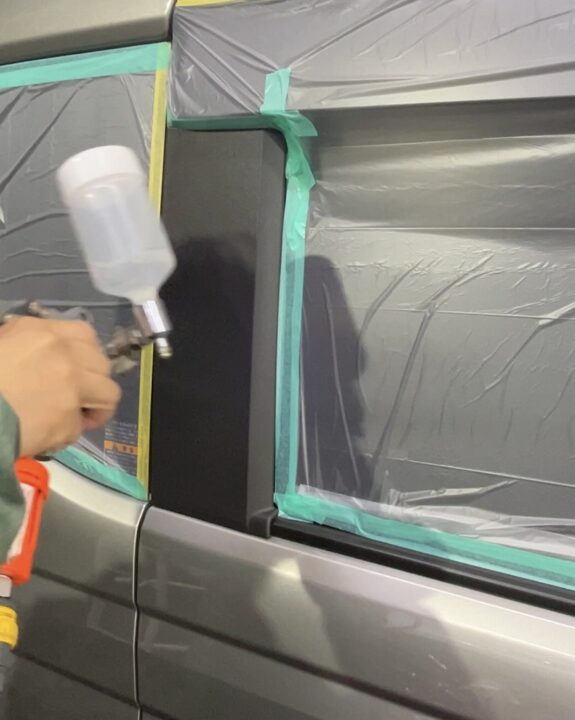 SUZUKIスペーシアカスタムの素地部にＧguardガラスコーティング