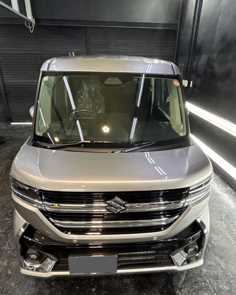 SUZUKI・スペーシアカスタムにプラチナコーティングを施工｜山口のコーティング専門店・東洋ボデー