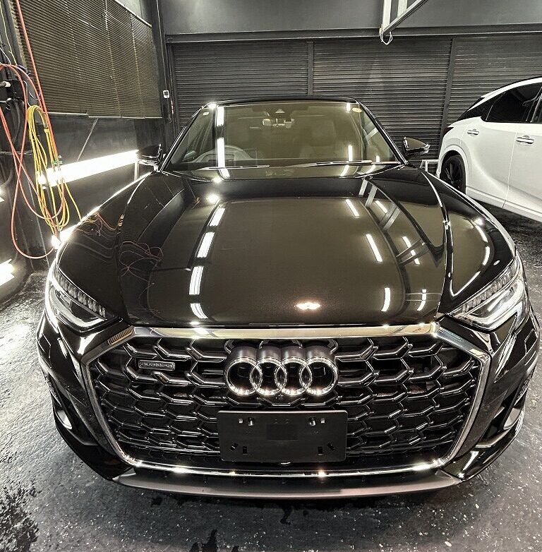 アウディ―A8にGguardガラスコーティング3層プラチナコーティングを施工