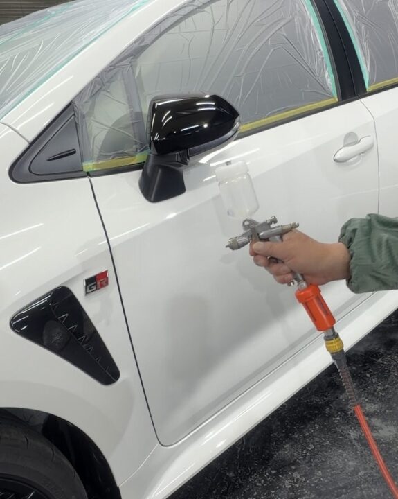 TOYOTA GRカローラにGguardガラスコーティング1層・2層吹き付けコーティング施工