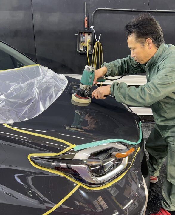 TOYOTA シエンタにセラミックコーティングSystemX PROを施工前磨きでくすみ取り